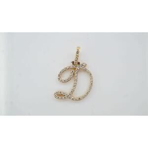 Estate Sale 14k Yellow Gold Diamond Pendant Vintage Style 0.85 TCW